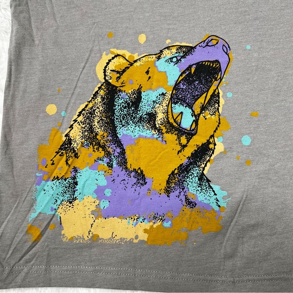 NWOT Bonnaroo Music & Arts Festival Bear Graphic T-Shirt Grey Unisex XL - Picture 4 of 6